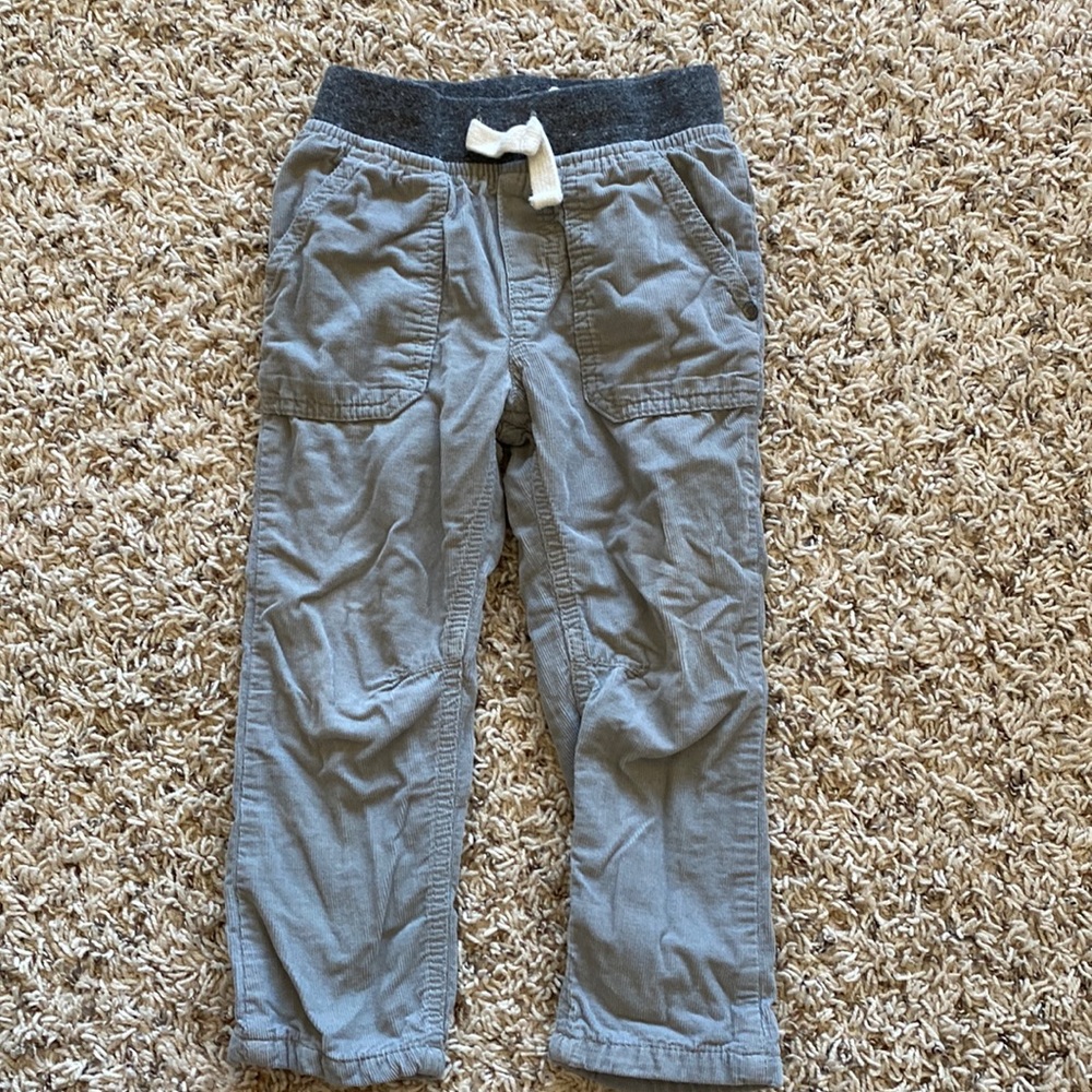 Warm lined corduroy toddler pants